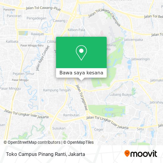 Peta Toko Campus Pinang Ranti