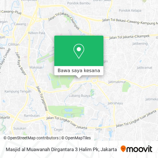 Peta Masjid al Muawanah Dirgantara 3 Halim Pk