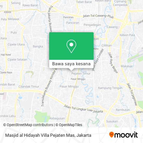 Peta Masjid al Hidayah Villa Pejaten Mas