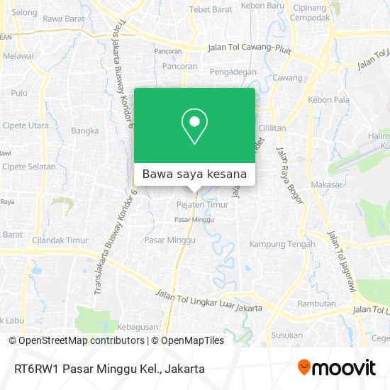 Peta RT6RW1 Pasar Minggu Kel.