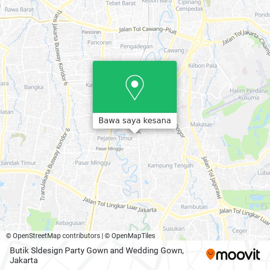 Peta Butik Sldesign Party Gown and Wedding Gown