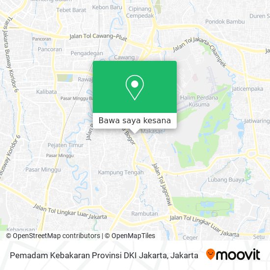 Peta Pemadam Kebakaran Provinsi DKI Jakarta