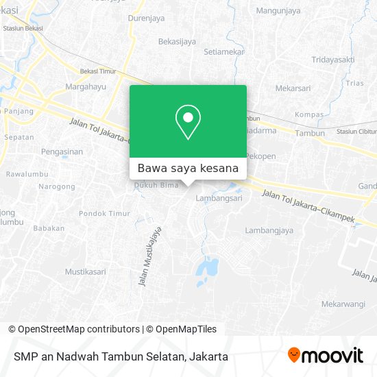 Peta SMP an Nadwah Tambun Selatan