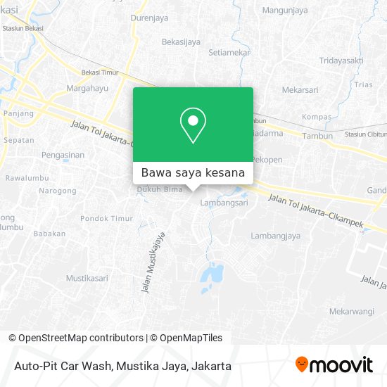Peta Auto-Pit Car Wash, Mustika Jaya