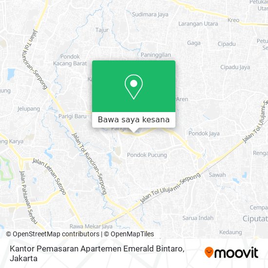 Peta Kantor Pemasaran Apartemen Emerald Bintaro