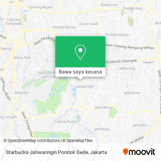 Peta Starbucks-Jatiwaringin Pondok Gede
