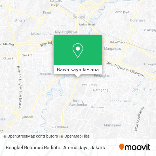 Peta Bengkel Reparasi Radiator Arema Jaya