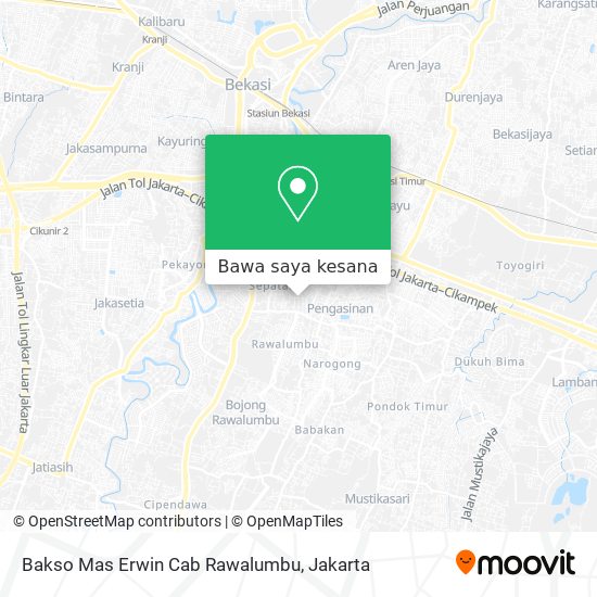 Peta Bakso Mas Erwin Cab Rawalumbu