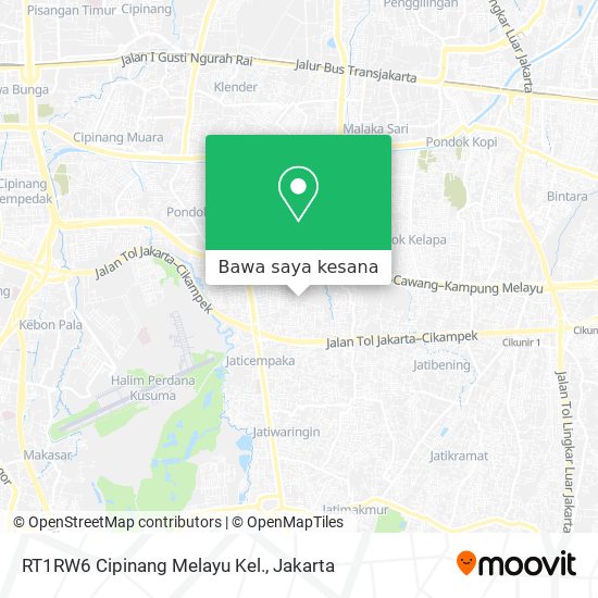 Peta RT1RW6 Cipinang Melayu Kel.