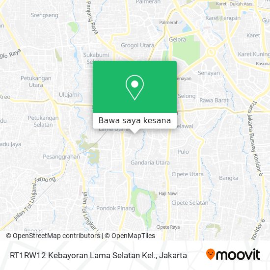 Peta RT1RW12 Kebayoran Lama Selatan Kel.