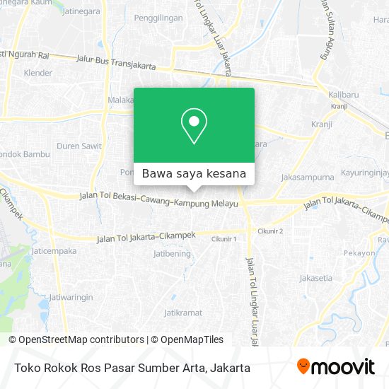 Peta Toko Rokok Ros Pasar Sumber Arta