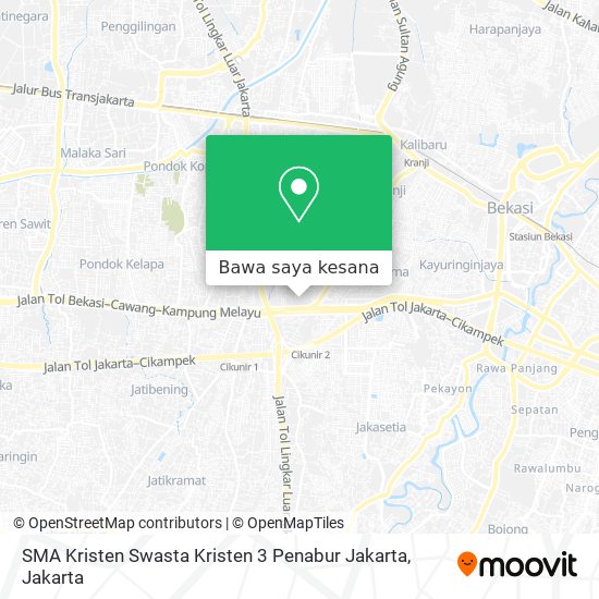 Peta SMA Kristen Swasta Kristen 3 Penabur Jakarta
