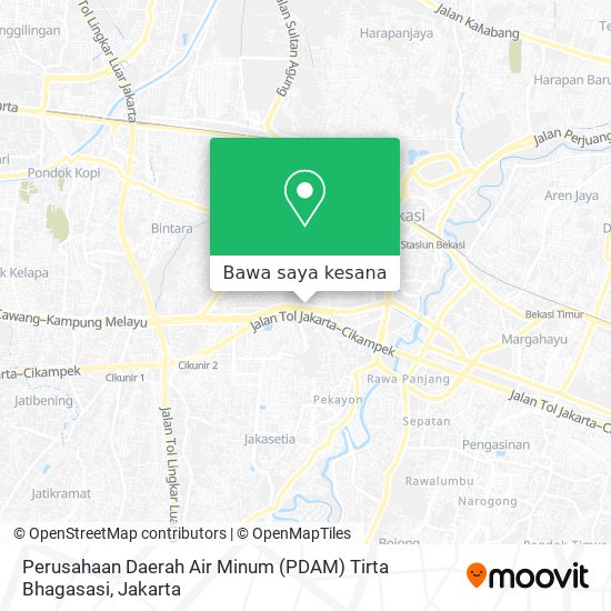 Peta Perusahaan Daerah Air Minum (PDAM) Tirta Bhagasasi