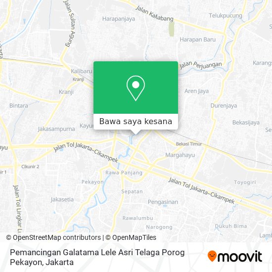 Peta Pemancingan Galatama Lele Asri Telaga Porog Pekayon