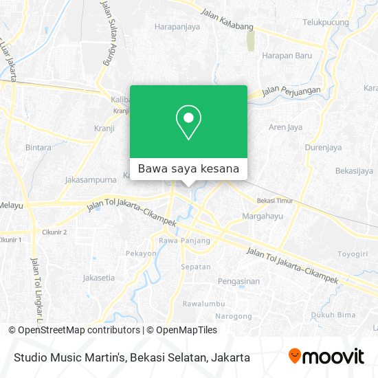 Peta Studio Music Martin's, Bekasi Selatan