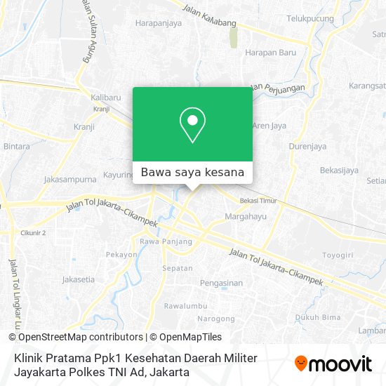 Peta Klinik Pratama Ppk1 Kesehatan Daerah Militer Jayakarta Polkes TNI Ad