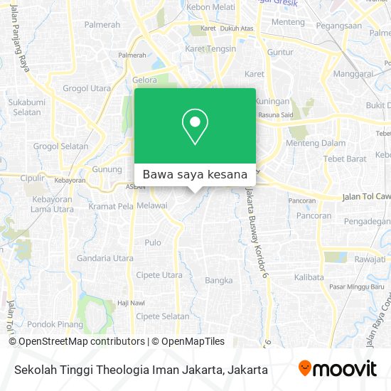 Peta Sekolah Tinggi Theologia Iman Jakarta