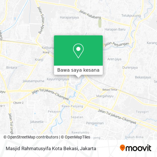 Peta Masjid Rahmatusyifa Kota Bekasi