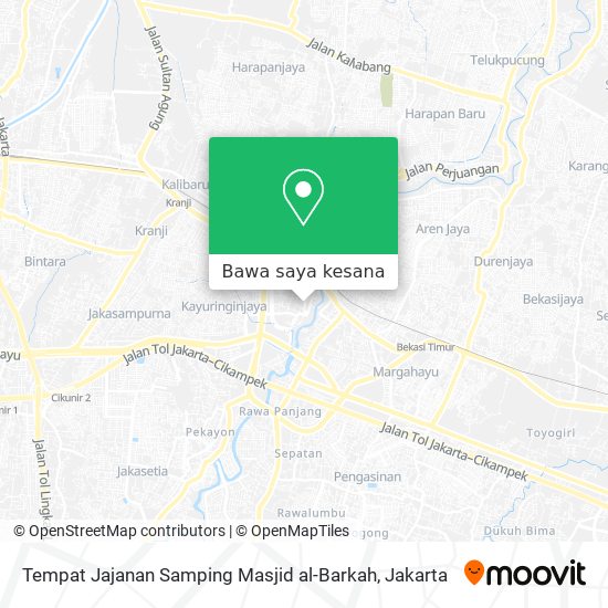 Peta Tempat Jajanan Samping Masjid al-Barkah