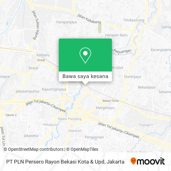 Peta PT PLN Persero Rayon Bekasi Kota & Upd