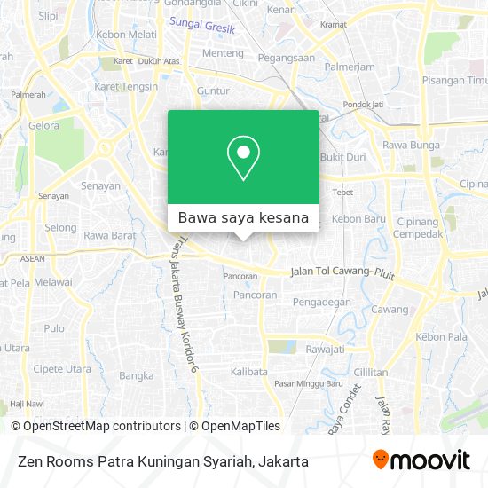 Peta Zen Rooms Patra Kuningan Syariah