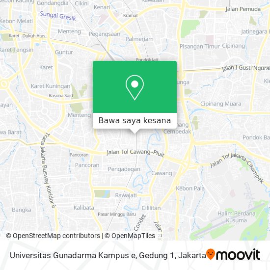 Peta Universitas Gunadarma Kampus e, Gedung 1