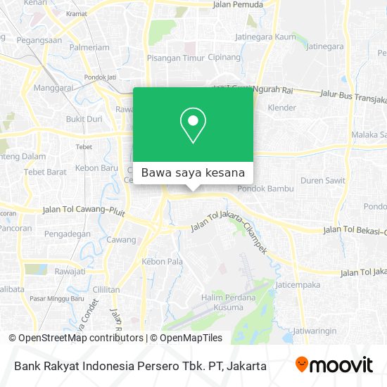 Peta Bank Rakyat Indonesia Persero Tbk. PT