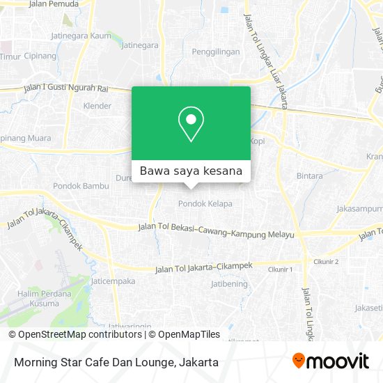 Peta Morning Star Cafe Dan Lounge