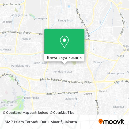 Peta SMP Islam Terpadu Darul Maarif