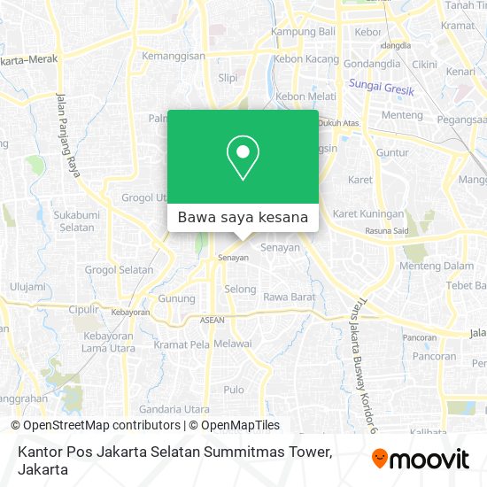 Peta Kantor Pos Jakarta Selatan Summitmas Tower