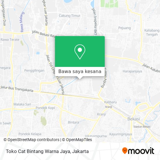 Peta Toko Cat Bintang Warna Jaya