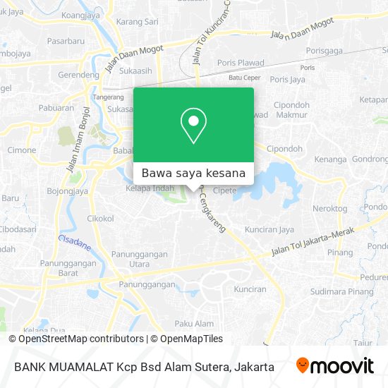 Peta BANK MUAMALAT Kcp Bsd Alam Sutera