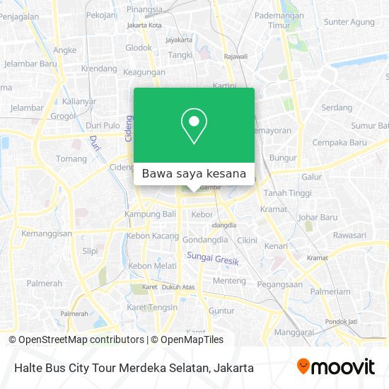 Peta Halte Bus City Tour Merdeka Selatan