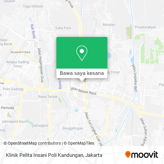 Peta Klinik Pelita Insani Poli Kandungan