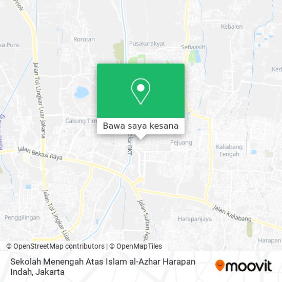 Peta Sekolah Menengah Atas Islam al-Azhar Harapan Indah