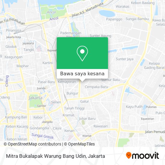 Peta Mitra Bukalapak Warung Bang Udin