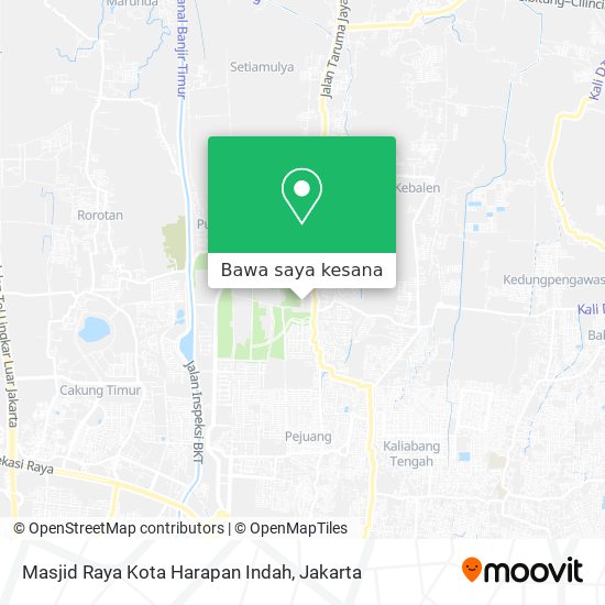 Peta Masjid Raya Kota Harapan Indah