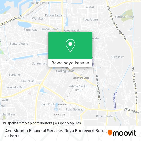 Peta Axa Mandiri Financial Services-Raya Boulevard Barat