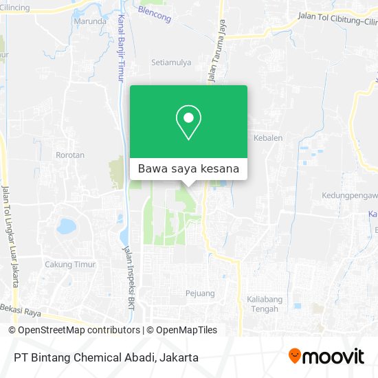 Peta PT Bintang Chemical Abadi