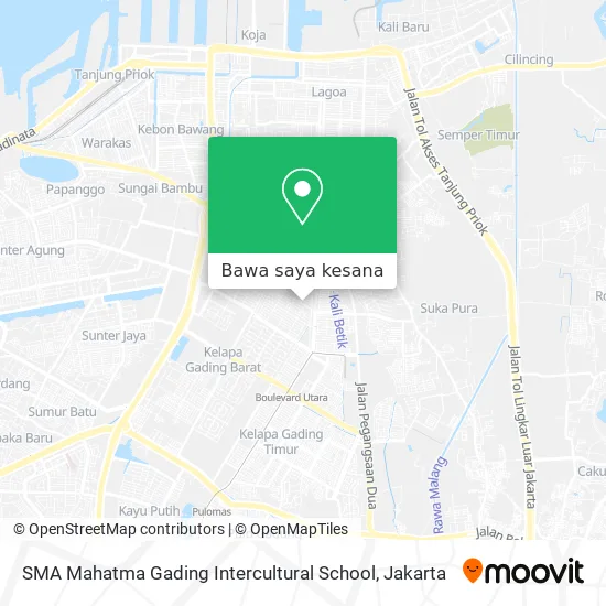 Peta SMA Mahatma Gading Intercultural School