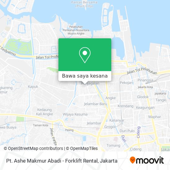 Peta Pt. Ashe Makmur Abadi - Forklift Rental