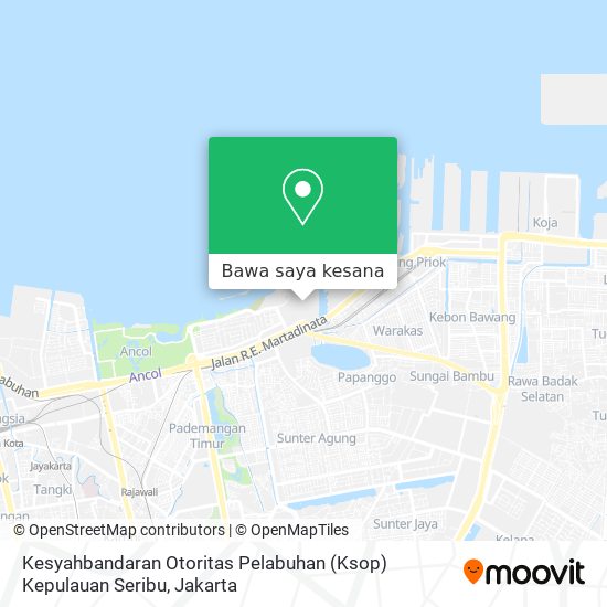 Peta Kesyahbandaran Otoritas Pelabuhan (Ksop) Kepulauan Seribu