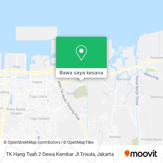 Peta TK Hang Tuah 2 Dewa Kembar Jl.Trisula