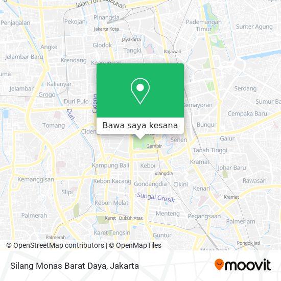 Peta Silang Monas Barat Daya