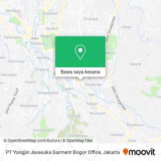 Peta PT Yongjin Javasuka Garment Bogor Office