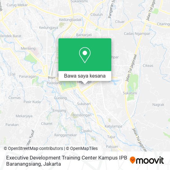 Peta Executive Development Training Center Kampus IPB Baranangsiang