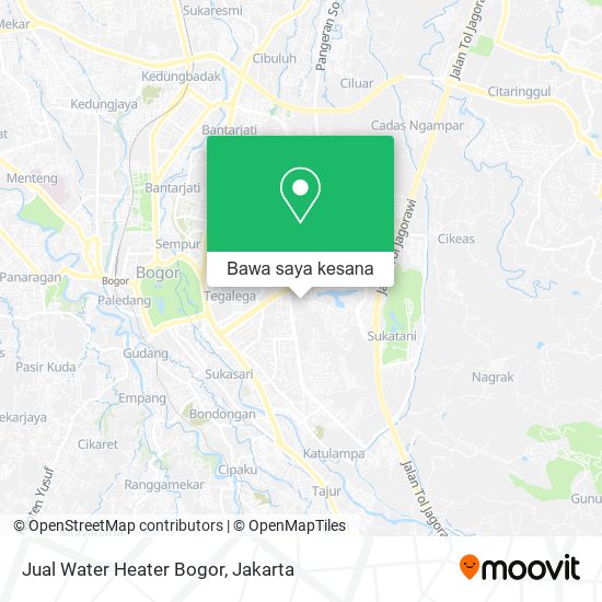 Peta Jual Water Heater Bogor