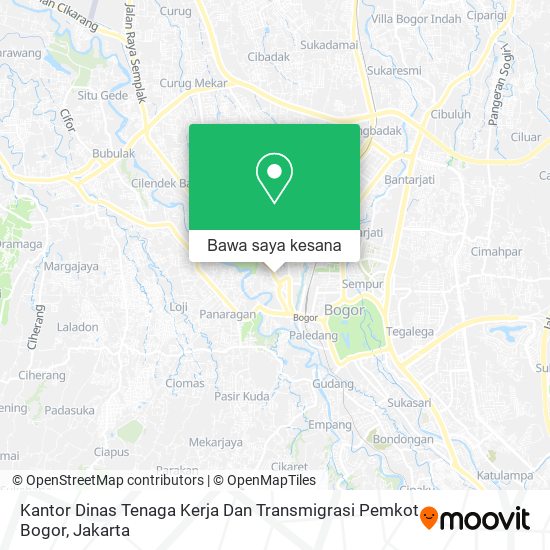 Peta Kantor Dinas Tenaga Kerja Dan Transmigrasi Pemkot Bogor