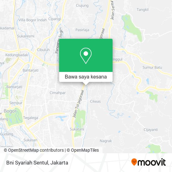 Peta Bni Syariah Sentul