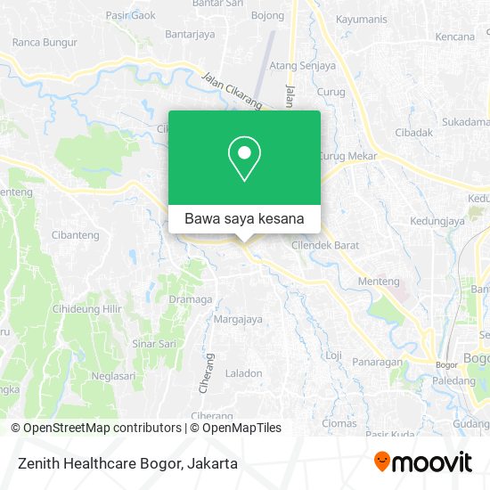 Peta Zenith Healthcare Bogor